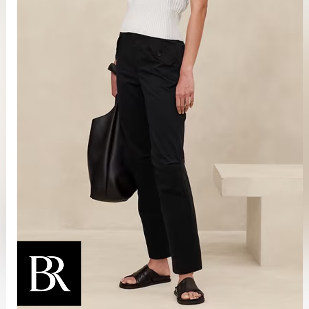 NWT Banana Republic AUTHENTIC CHINO GIRLFRIEND PANTS Button Cargo Size 6